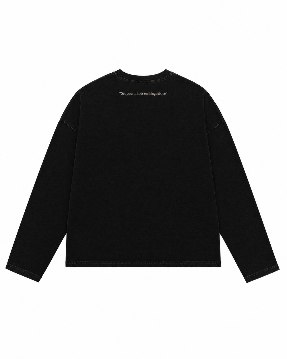 The Comic Longsleeve — Black, back