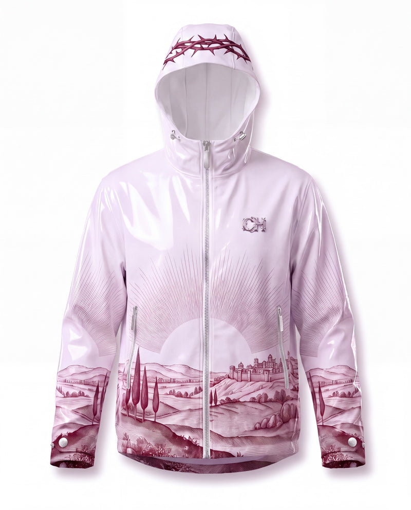 Chase Heaven Rain Shell Wine wet front